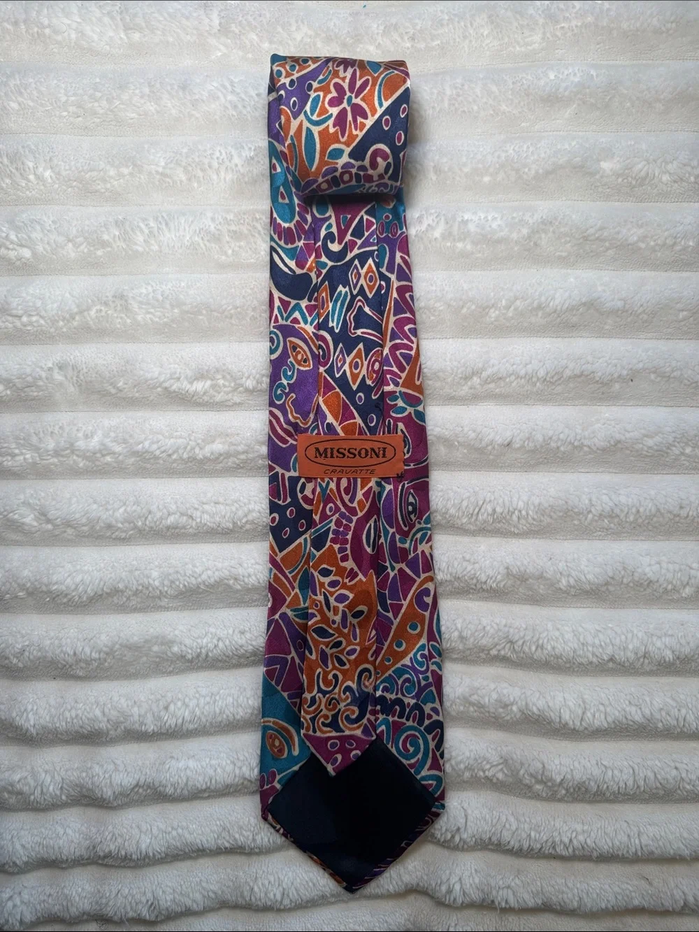 Missoni Multicolor Silk Tie (formal, preppy, business)